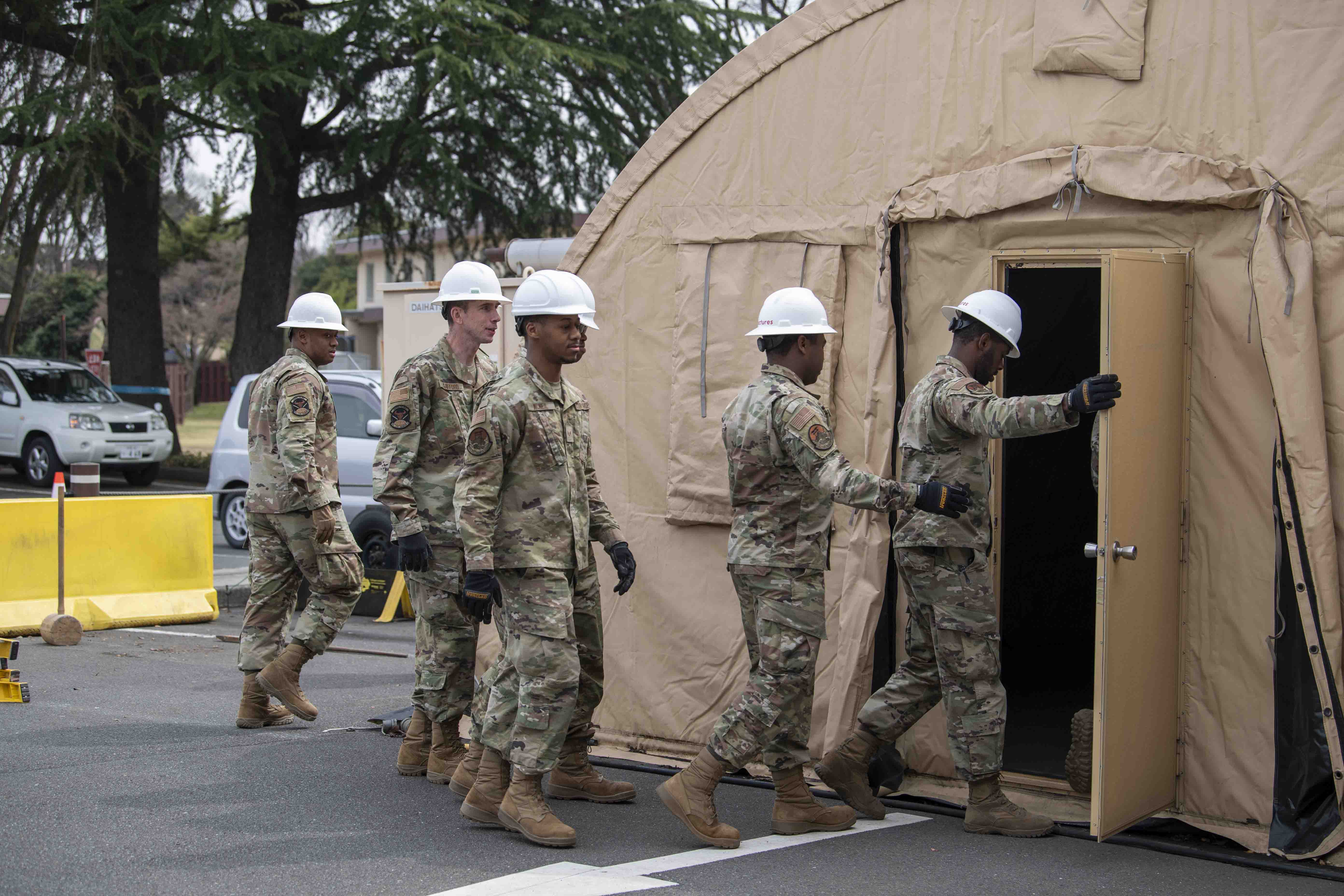 Yokota removes outdoor COVID testing tent site